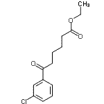 结构式 CAS# 333355-35-4, 乙基6-(3-氯苯基)-6-氧代己酸酯