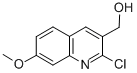 structure of CAS# 333408-48-3, 2-Chloro-7-Methoxyquinoline-3-Methanol;2-CHLORO-7-METHOXYQUINOLINE-3-METHANOL