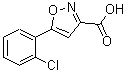 structure of CAS# 334017-34-4, 5-(2-Chlorophenyl)-1,2-Oxazole-3-Carboxylic Acid;5-(2-chlorophenyl)-1,2-oxazole-3-carboxylic acid;5-(2-chlorophenyl)-3-isoxazolecarboxylic acid;5-(2-Chloro-phenyl)-isoxazole-3-carboxylic acid