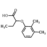 structure of CAS# 3347-50-0, 2-(2,3-Dimethylphenoxy)Butanoic Acid;2-(2,3-dimethylphenoxy)butanoic acid;2-(2,3-Dimethyl-phenoxy)-butyric acid;BAS 13533200
