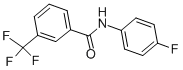 structure of CAS# 33489-71-3, N-4-Fluorophenyl-3-(Trifluoromethyl)Benzamide;N-4-FLUOROPHENYL-3-(TRIFLUOROMETHYL)BENZAMIDE;4'-FLUOROPHENYL-3-(TRIFLUOROMETHYL)BENZAMIDE
