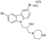 CAS#: 335165-68-9， 3,6-Dibromo-alpha-(1-Piperazinylmethyl)-9H-Carbazole-9-Ethanol Dihydrochloride