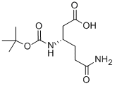 structure of CAS# 336182-06-0, Boc-L-beta-Homoglutamine;(S)-N-BETA-T-BUTOXYCARBONYL-HOMOGLN-OH;(S)-3-(BOC-AMINO)ADIPIC ACID 6-AMIDE;N-BETA-BOC-L-BETA-HOMOGLUTAMINE