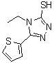 结构式 CAS# 337473-17-3, 4-乙基-5-(2-噻吩基)-4H-1,2,4-三唑-3-硫醇