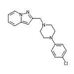 structure of CAS# 337972-47-1, 2-{[4-(4-Chlorophenyl)-1-Piperazinyl]Methyl}Pyrazolo[1,5-a]Pyridine;2-((4-(4-<wbr>chlorophe<wbr>nyl)piper<wbr>azin-1-yl<wbr>)methyl)H<wbr>-pyrazolo<wbr>[1,5-a]py<wbr>ridine;2-((4-(4-<wbr>chlorophe<wbr>nyl)piper<wbr>azin-1-yl<wbr>)methyl)p<wbr>yrazolo[1<wbr>,5-a]pyri<wbr>dine;2-((4-(4-<wbr>chlorophe<wbr>nyl)piper<wbr>azin-1-yl<wbr>)methyl)-<wbr>pyrazolo[<wbr>1,5-a]pyr<wbr>idine