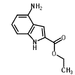 structure of CAS# 33858-35-4, Ethyl 4-Amino-1H-Indole-2-Carboxylate;1H-indole-2-carboxylic acid, 4-amino-, ethyl ester;ethyl 4-amino-1H-indole-2-carboxylate;MFCD14281958