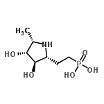 CAS#: 339186-28-6， {2-[(2R,3R,4R,5S)-3,4-Dihydroxy-5-Methyl-2-Pyrrolidinyl]Ethyl}Phosphonic Acid