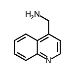 structure of CAS# 33948-36-6, 1-(4-Quinolinyl)Methanamine;(quinolin-4-ylmethyl)amine;4-Aminomethyl quinoline;4-Aminomethylquinoline