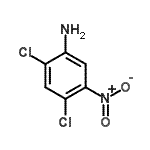 structure of CAS# 34033-44-8, 2,4-Dichloro-5-Nitroaniline;2,4-Dichloro-5-nitroaniline #;2,4-DICHLORO-5-NITRO-PHENYLAMINE;MFCD00100120