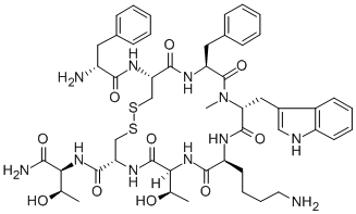 CAS#: 340821-13-8， (D-Phe5,Cys6,11,N-Me-D-Trp8)-Somatostatin-14 (5-12) Amide