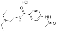 结构式 CAS# 34118-92-8, N-乙酰普鲁卡因胺盐酸盐