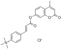 结构式 CAS# 34197-47-2, 4-甲基伞形酮 4-三甲基铵基肉桂酸酯氯化物