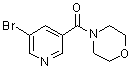 结构式 CAS# 342013-81-4, (5-溴吡啶-3-基)-吗啉-4-基-甲酮
