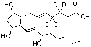 CAS 登录号:34210-11-2, (5Z,9alpha,11alpha,13E,15S)-9,11,15-三羟基(3,3,4,4-<sup>2</sup>H<sub>4</sub>)前列腺-5,13-二烯-1-酸