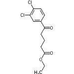 structure of CAS# 342636-46-8, Ethyl 5-(3,4-Dichlorophenyl)-5-Oxopentanoate;ethyl 5-(3,4-dichlorophenyl)-5-oxovalerate