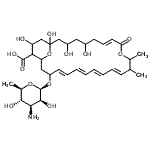 CAS 登录号：34280-28-9， (7E,13E,15E,17E,19E)-21-[(2R,3S,4S,5S,6R)-4-氨基-3,5-二羟基-6-甲基-四氢吡喃-2-基]氧基-1,3,5,25-四羟基-11,12-二甲基-9-氧代-10,27-二氧杂双环[21.3.1]二十七碳-7,13,15,17,19-五烯-24-羧酸