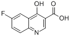 structure of CAS# 343-10-2, 6-Fluoro-4-Hydroxyquinoline-3-Carboxylic Acid;6-Fluoro-4-Hydroxyquinoline-3-Carboxylic Acid(SALTDATA: FREE);3-Quinolinecarboxylic Acid, 6-Fluoro-1,4-Dihydro-4-Oxo-;3-Quinolinecarboxylic Acid, 6-Fluoro-4-Hydroxy-