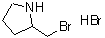 structure of CAS# 3433-29-2, 2-(Bromomethyl)-Pyrrolidine Hydrobromide;Pyrrolidine, 2-(Bromomethyl)-, Hydrobromide