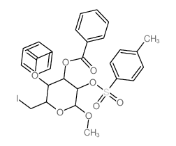 CAS#: 34340-09-5， [3-(Benzoyloxy)-2-(Iodomethyl)-6-Methoxy-5-(4-Methylphenyl)Sulfonyloxyoxan-4-Yl] Benzoate