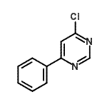 structure of CAS# 3435-26-5, 4-Chloro-6-Phenylpyrimidine;4-Chloro-6-phenyl-pyrimidine;MFCD00234604;AC-907/25004991