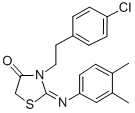 CAS#: 34375-51-4， 3-[2-(4-Chlorophenyl)Ethyl]-2-(3,4-Dimethylphenyl)Imino-1,3-Thiazolidin-4-One