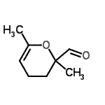 CAS#: 343929-07-7， 2,6-Dimethyl-3,4-Dihydro-2H-Pyran-2-Carbaldehyde