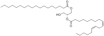 CAS 登录号：34487-26-8， [(2S)-1-羟基-3-十八碳酰基氧基丙-2-基](9Z,12Z)-十八碳-9,12-二烯酸酯