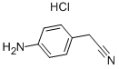 structure of CAS# 3457-99-6, 2-(4-Aminophenyl)Acetonitrile Hydrochloride;2-(4-Aminophenyl)Ethanenitrile Hydrochloride;(P-Aminophenyl)Acetonitrile Hydrochloride;Acetonitrile, (P-Aminophenyl)-, Hydrochloride