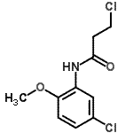结构式 CAS# 346726-62-3, 3-氯-N-(5-氯-2-甲氧基苯基)丙酰胺