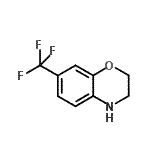 structure of CAS# 347-41-1, 7-(Trifluoromethyl)-3,4-Dihydro-2H-1,4-Benzoxazine;7-(trifluoromethyl)-2H,3H,4H-benzo[e]1,4-oxazaperhydroine;7-(Trifluoromethyl)-3,4-dihydro-2H-1,4-benzoxazine;7-Trifluoromethyl-3,4-dihydro-2H-benzo[1,4]oxazine