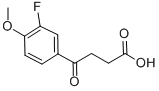 structure of CAS# 347-63-7, 3-(3-Fluoro-4-Methoxybenzoyl)Propionic Acid;4-(3-Fluoro-4-Methoxy-Phenyl)-4-Oxo-Butanoic Acid;4-(3-Fluoro-4-Methoxy-Phenyl)-4-Keto-Butyric Acid;3-(3-Fluoro-4-Methoxybenzoyl)Propionic Acid