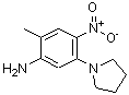 结构式 CAS# 347355-84-4, 2-甲基-4-硝基-5-(1-吡咯烷基)苯胺