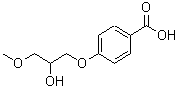 structure of CAS# 3478-54-4, 4-(2-Hydroxy-3-Methoxypropoxy)Benzoic Acid;4-(2-Hydroxy-3-methoxy-propoxy)-benzoic acid;4-(5-Chloro-2-oxo-benzooxazol-3-yl)-butyric acid;BAS 05263537