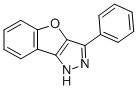 structure of CAS# 34823-86-4, 1-Phenyl-3-H-8-Oxa-2,3-Diaza-Cyclopenta[a]Inden;1-PHENYL-3-H-8-OXA-2,3-DIAZA-CYCLOPENTA[A]INDEN;3-PHENYL-1H-BENZOFURO[3,2-C]PYRAZOLE;GTP-14564