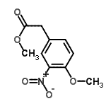structure of CAS# 34837-88-2, Methyl (4-Methoxy-3-Nitrophenyl)Acetate;benzeneacetic acid, 4-methoxy-3-nitro-, methyl ester;methyl (4-methoxy-3-nitrophenyl)acetate;Methyl 2-(4-methoxy-3-nitrophenyl)acetate