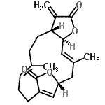 CAS#: 3484-37-5， (1R,3E,5S,9R,12E)-3,12-Dimethyl-8-Methylene-6,18-Dioxatricyclo[14.2.1.0<Sup>5,9</Sup>]Nonadeca-3,12,16(19)-Triene-7,17-Dione