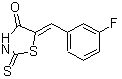 结构式 CAS# 349-33-7, (5Z)-5-(3-氟苄亚基)-2-硫代-1,3-噻唑烷-4-酮