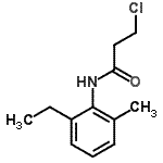 结构式 CAS# 349097-68-3, 3-氯-N-(2-乙基-6-甲基苯基)丙酰胺