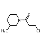 结构式 CAS# 349097-98-9, 3-氯-1-(3-甲基-1-哌啶基)-1-丙酮