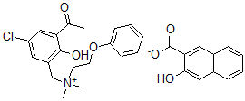 CAS#: 34987-38-7， (3-Acetyl-5-Chloro-2-Hydroxyphenyl)Methyl-Dimethyl-[2-(Phenoxy)Ethyl]Azanium, 3-Hydroxynaphthalene-2-Carboxylate