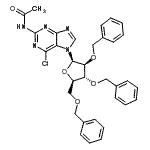 CAS#: 35085-18-8， N-Acetyl-6-Chloro-7-(2,3,5-Tri-O-Benzyl-beta-D-Arabinofuranosyl)-7H-Purin-2-Amine