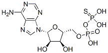 CAS 登录号：35094-45-2， [(2R,3S,4R,5R)-5-(6-氨基嘌呤-9-基)-3,4-二羟基四氢呋喃-2-基]甲基二羟基硫代膦酰磷酸氢酯