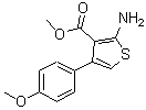 structure of CAS# 350988-34-0, Methyl 2-Amino-4-(4-Methoxyphenyl)-3-Thiophenecarboxylate;2-Amino-4-(4-ethylphenyl)-5-methylthiophene-3-carboxamide;2-AMINO-4<wbr>-(4-ETHYL<wbr>-PHENYL)-<wbr>THIOPHENE<wbr>-3-CARBOX<wbr>YLICACID <wbr>METHYL ES<wbr>TER;2-Amino-4-(4-methoxy-phenyl)thiophene-3-