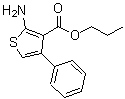structure of CAS# 350988-43-1, Propyl 2-Amino-4-Phenyl-3-Thiophenecarboxylate;propyl 2-amino-4-phenyl-3-thiophenecarboxylate;BIM-0031133.P001;CBMicro_031138