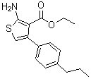 结构式 CAS# 350990-43-1, 2-氨基-4-(4-丙基苯基)-3-噻吩羧酸乙酯