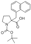 结构式 CAS# 351002-65-8, 叔丁氧羰基-alpha-(1-萘基甲基)-DL-脯氨酸
