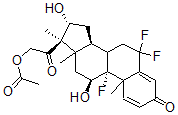 CAS#: 35135-67-2， [2-Oxo-2-[(9R,11S,14S,16R,17R)-6,6,9-Trifluoro-11,16-Dihydroxy-10,13,17-Trimethyl-3-Oxo-8,11,12,14,15,16-Hexahydro-7H-Cyclopenta[a]Phenanthren-17-Yl]Ethyl] Acetate