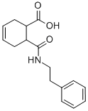 structure of CAS# 351982-48-4, (1R,6S)-6-(2-Phenylethylcarbamoyl)Cyclohex-3-Ene-1-Carboxylic acid;(1R,6S)-6-[Oxo-(2-Phenylethylamino)Methyl]-1-Cyclohex-3-Enecarboxylate;Zinc00298068