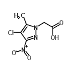 structure of CAS# 351996-53-7, (4-Chloro-5-Methyl-3-Nitro-1H-Pyrazol-1-Yl)Acetic Acid;(4-chloro-5-methyl-3-nitro-1H-pyrazol-1-yl)acetic acid;(4-Chloro-5-methyl-3-nitro-1H-pyrazol-1-yl)-acetic acid;(4-Chloro-5-methyl-3-nitro-pyrazol-1-yl)-acetic acid