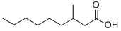 structure of CAS# 35205-79-9, 3-Methylnonanoic Acid;3-Methylpelargonic Acid;Lmfa01020154;Nsc30203